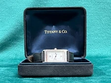 Vintage 1996 Tiffany & Co Watch Rectangular Roman Numeral
