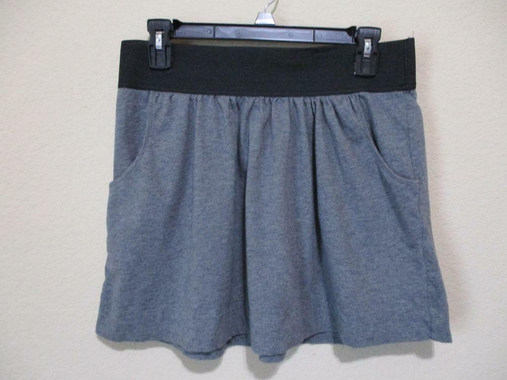 Express Women's Size Medium Solid Gray Black Stre… - image 1