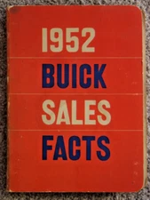 Buick Sales Facts Book 1952 Roadmaster Super Special Spiral Dealer only 146p inc