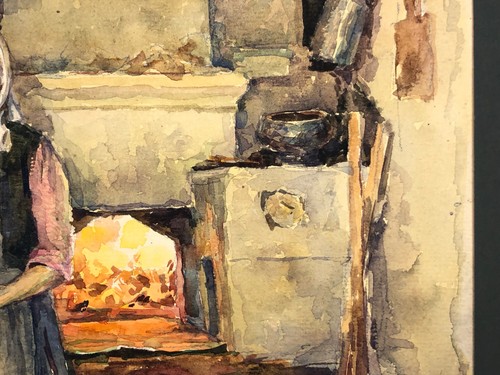 Original Aquarell Malerei Oma Matryona Unikat Signiert Zhurov E.P. Russland 1991 - Bild 6 von 24