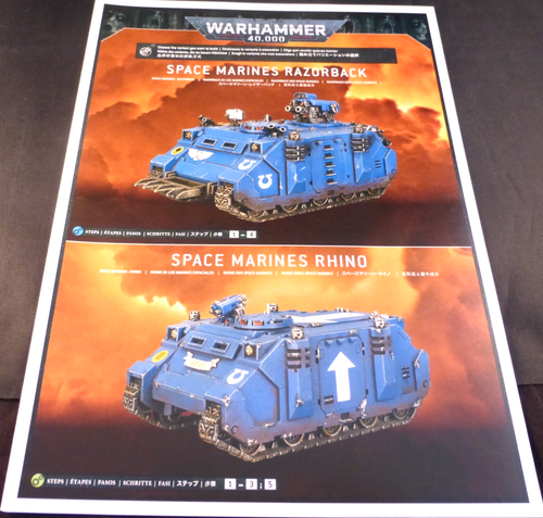 40k Razor Back Tank Rhino Razorback Tank Parts & Accessories - Warhammer 40K Space Marines ...