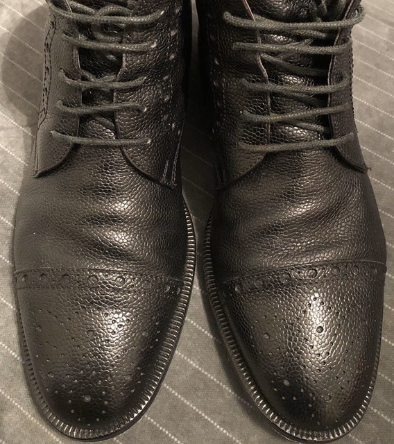 Bally Mens “Gentro” Black Leather Lace Up Ankle Boots Size 39.5 Made In