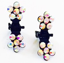 MINI Hair Claw Clip Rhinestone Crystal Hairpin Bridal Wedding Flower Multi Color
