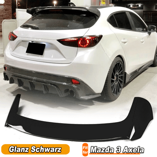 Adatto per Mazda 3 Axela coda spiovente 14-17 nero lucido spoiler cruscotto spoiler labbro - Foto 1 di 11
