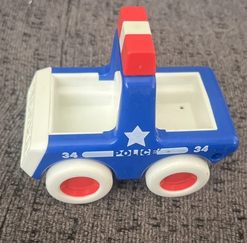 Vintage Mini Tonka Junior Blue Plastic Police Car Truck Little People 1987