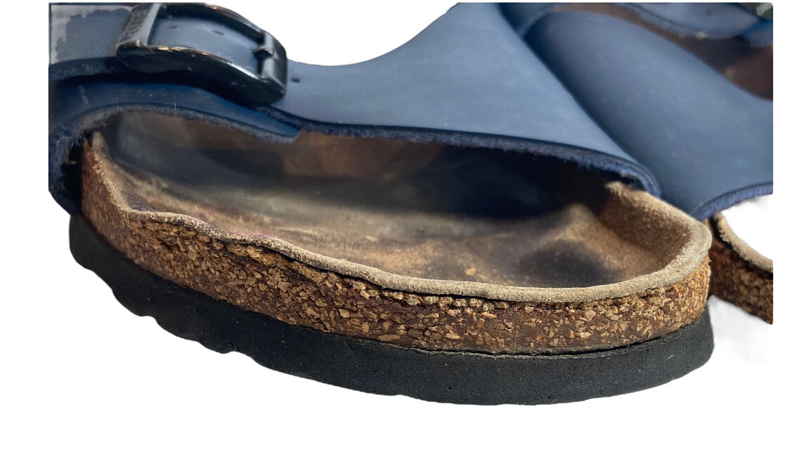 Birkenstock Navy Blue Sandals Strappy 2 Buckle Birkis 40