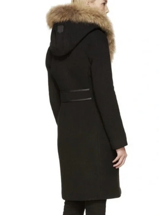 Mackage “Andie” Asiatic Raccoon Fur Hooded Wool  Size XS - Image 3 of 4