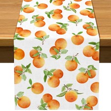 Orange Citrus Table Runner Little Cutie Themed Birthday Party Decoration Clem...