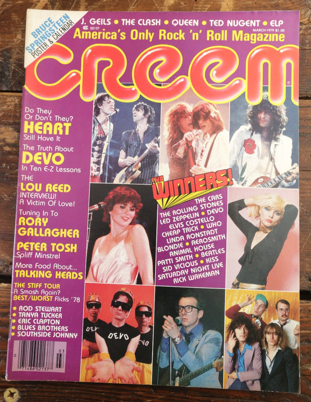 CREEM MAGAZINE VOL 10 NO 10 March 1979 HEART Devo LOU REED J Geils QUEEN ELP