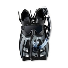 Hawaii Divers Deep Sea Mirrored Adult Snorkel Set - Scuba Snorkel Set, Dry-To...