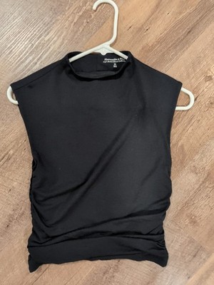 AF Model Blend Extra Small Sexy Lolita Gothic Black Tank Top Soft Luxury