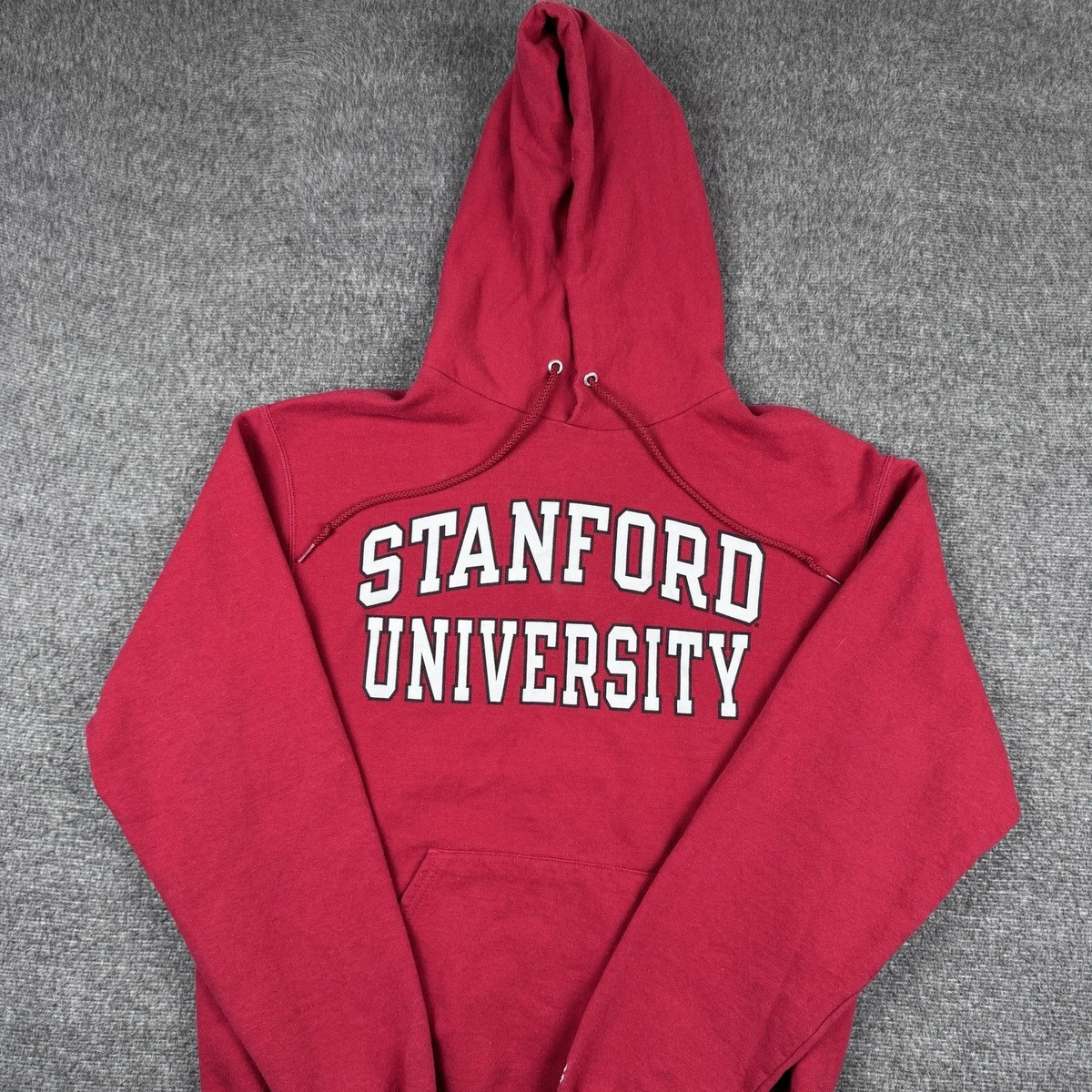 Champion Stanford University Hoodie Mens Medium Red NCAA Pullover  Sweatshirt Y2K