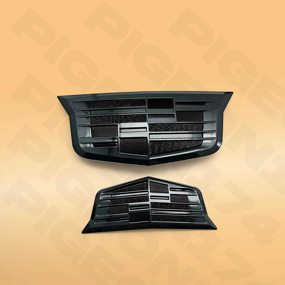 2 Black Front Grill Trunk Emblem Badge for Cadillac CT6 XT5 ATS XTS Accessories Foto 4 de 4