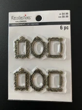 RECOLLECTIONS DIMENSIONAL EMBELLISHMENTS 6 PC GOLD MINIATURES FRAMES FAMILY TREE