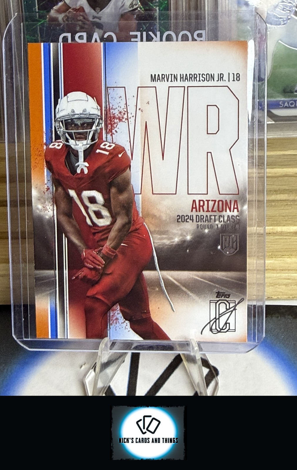 2024 Topps Signature Class #61 Marvin Harrison Jr. Blue & Orange