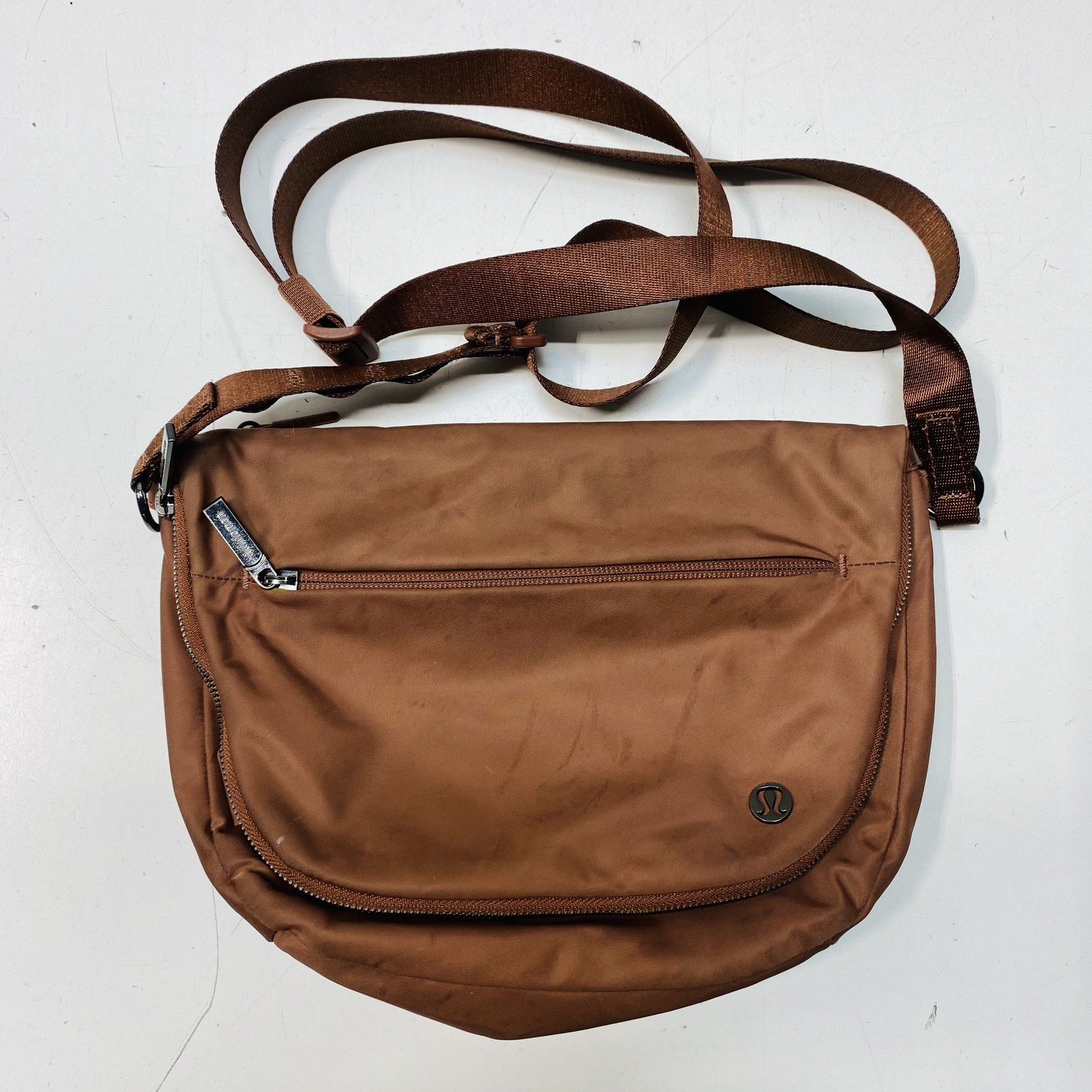 Lululemon Brown Solid Nylon Adjustable Strap Zipp… - image 1