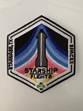 Space Starship Flight 8 Program Mission Patch 3.5”