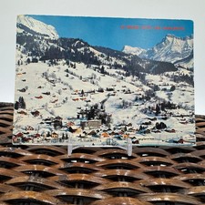 1966 Le Grand Hôtel des Diablerets Switzerland Postcard – Alps Winter Scene