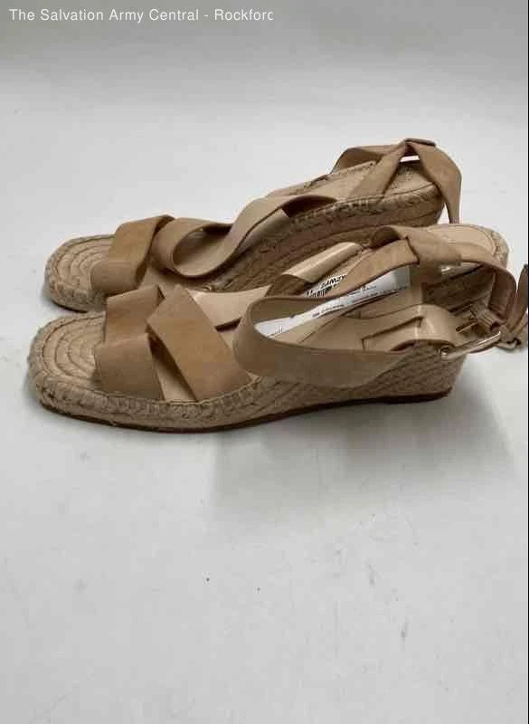Vince Camuto Womens Tan Ankle Strap Wedge Heel Adjustable Strappy Sandals Sz 9W - Image 2 of 4