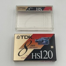 TDK 8mm Video Cassette HS120 High Standard 120 Minute Blank Tape for Camcorder