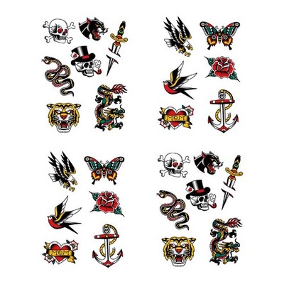 Anchor Skull Swallow Temporary Tattoo Sticker Waterproof Adult Men Women Hand Ar