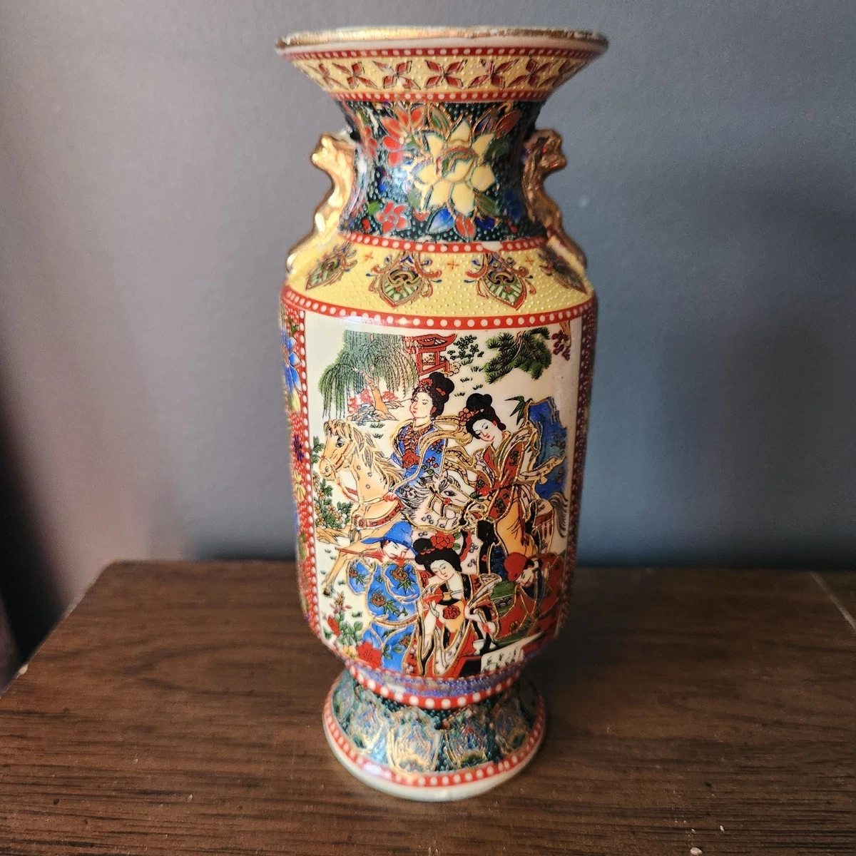 艺妓花瓶日本古董花瓶| eBay