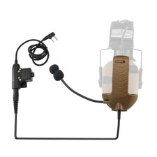 TS TAC-SKY Tactical PTT Microphone Compatible with Walker Headset Slim Earmuffs