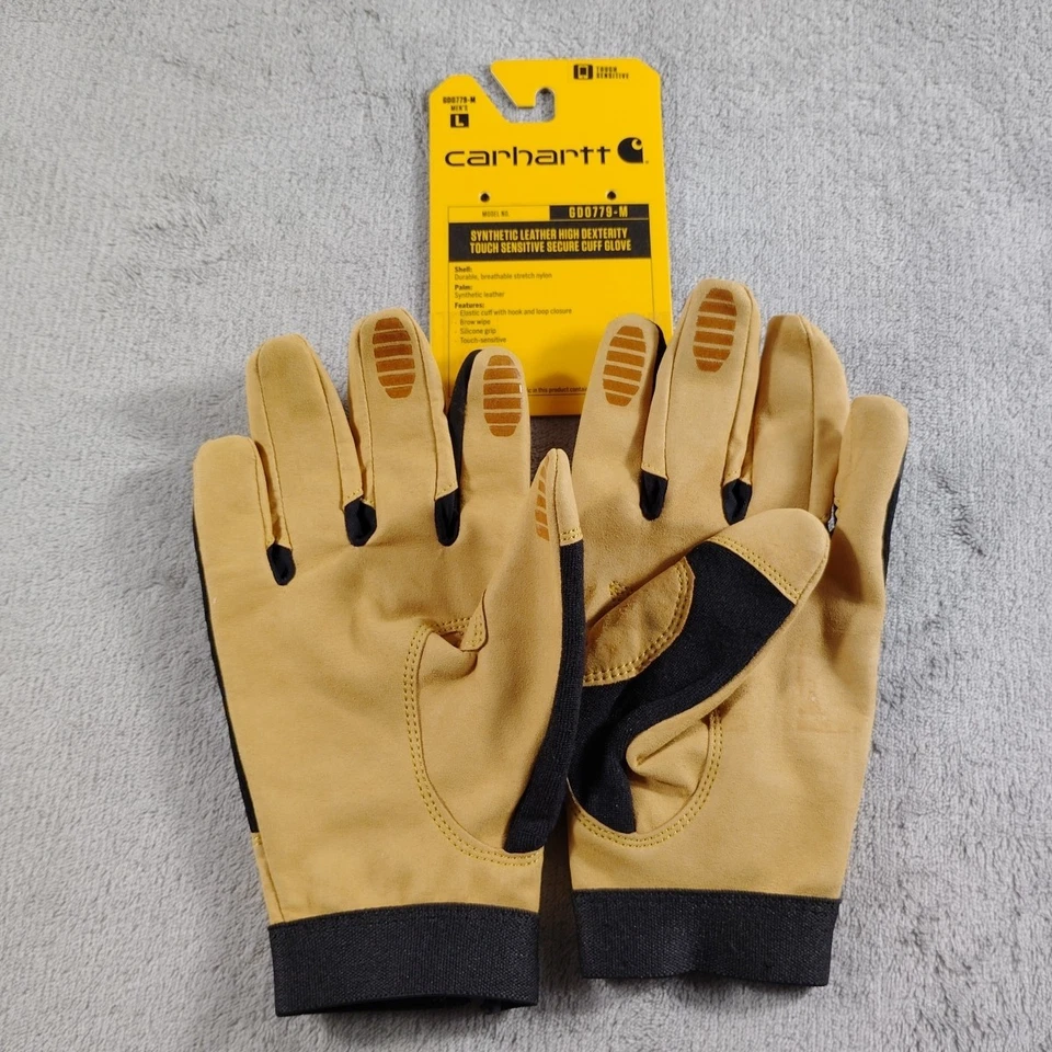 Guantes Carhartt Para Hombre Grandes Cuero Sintético Alta Destreza Sensible al Tacto GD07 Foto 2 de 4