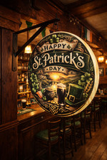 St. Patricks Day Double Sided Pub Sign
