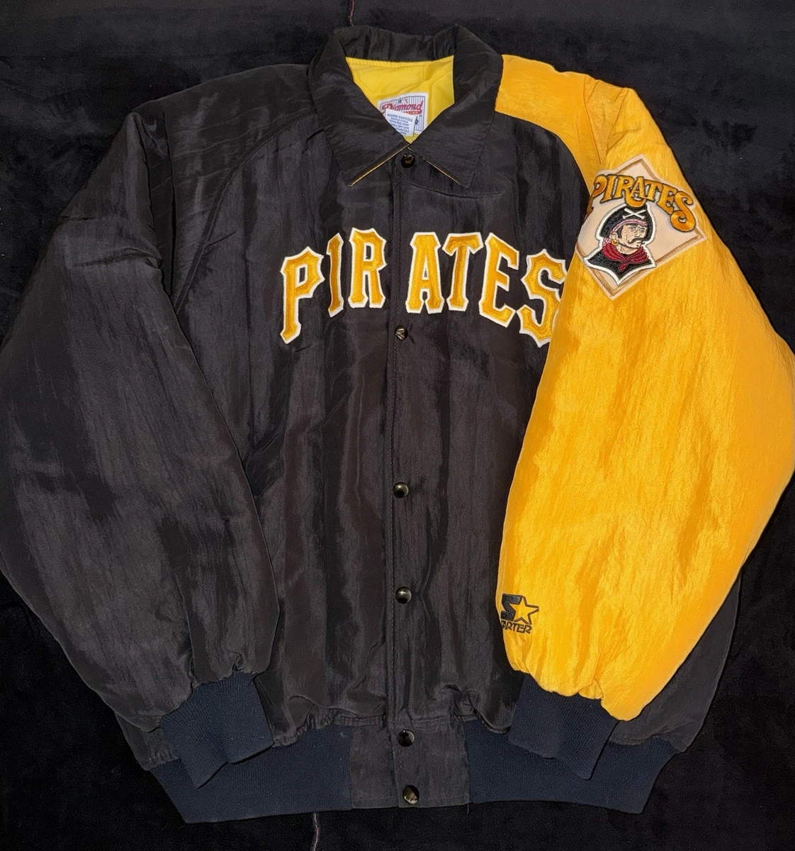 Veste Starter Pittsburgh Pirates Vintage Années 90 - Taille L - Jaune - MLB