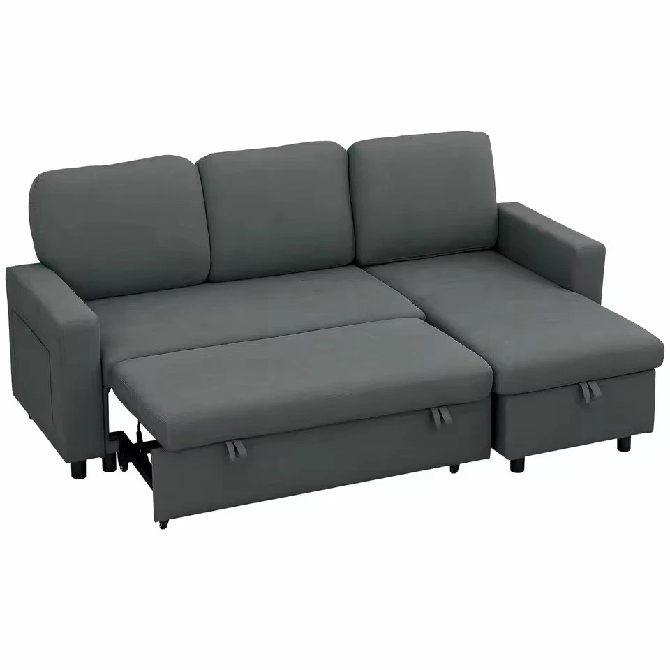 3 sitter Corner Sofa Bed with under chaise storage corner sofa couch guest bed
Opens in a new window