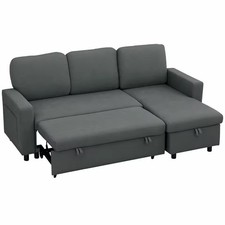 Divano letto angolare 3 posti con sotto chaise contenitore angolo divano letto ospiti