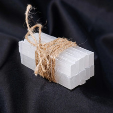 1set Natural Moroccan Selenite Crystal Bar Plate Sheet White Quartz Mineral