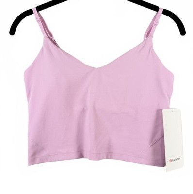 NEW! lululemon Align Cropped Cami Tank Top Pink Sakura Light Support Size 6