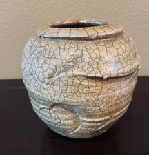 Beautiful Studio Art Pottery Crackle Glazed P...