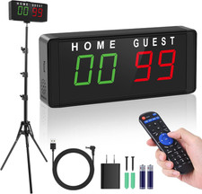 LED Electronic Scoreboard Digital Score Keeper with Remote  Tripod, Basketball