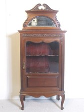 KM 504 Antike englische Vitrine massiv Mahagoni um 1900