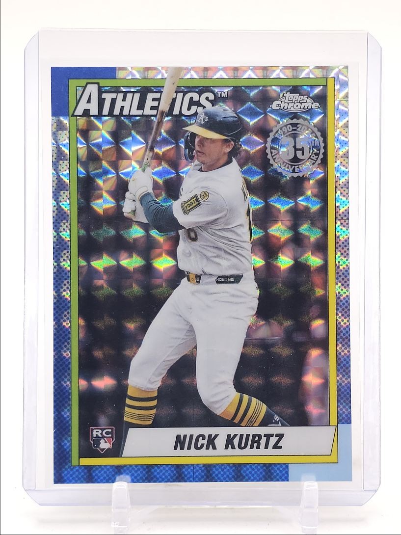NICK KURTZ 2025 TOPPS CHROME UPDATE ROOKIE 1990 35TH GEOMETRIC RC Q3250