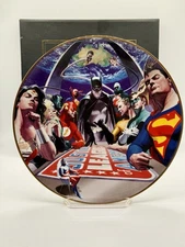 DC DIRECT JLA LIBERTY & JUSTICE LIMITED EDITION COLLECTOR’S PLATE! NM! 