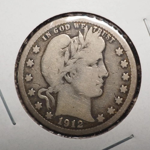 1912  *S*  BARBER SILVER QUARTER  ***NICE*** FREE SHIPPING   C2139