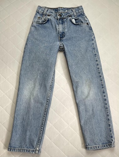 Vintage Little Levis 550 Jeans Kids 7X Slim Blue Denim Relaxed Fit Straight 90's - Image 1