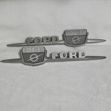 Ford F100 Fender Emblems Lh Rh Pair Oem Original 1957 1958 1959 Usa Ford F100 Fender Emblems Lh Rh Pair Oem Original 1957 1958 1959 Usa