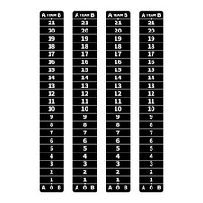 4 Pack Cornhole Scoreboards Black, Magnetic Decal with Score Keepers for Corn...