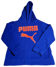 Puma Blue Youth Size 7 Graphic - Logo - Hoodie/Pullover
