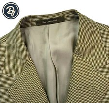 Mint 40 R Ermenegildo Zegna " Trofeo " Light Brown Micro Hounds Tooth Blazer