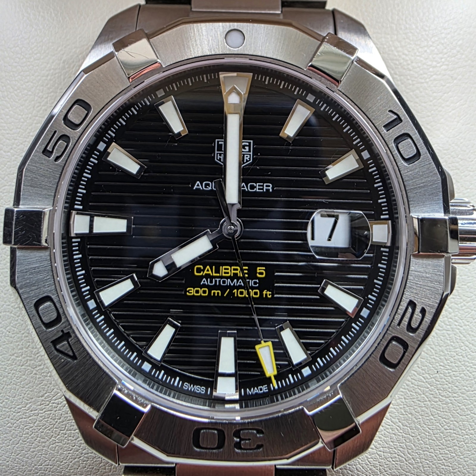 Tag Heuer Aquaracer WAY2010 BA0927 Calibre 5 43mm Black full set.