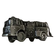 Fire Truck Tie Tack Fireman Lapel Pin Fire Fighter Bergamot Brass Works Vtg