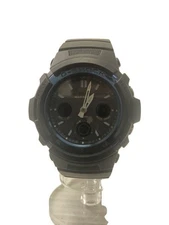CASIO G-SHOCK Solar Analog Digital Watch Black Near Mint JAPAN