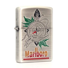 Zippo Feuerzeug 205 Asia Custom / Two Sides Engraving Marlboro Vintage Painting