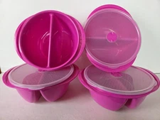 Decor Set of Four (4) 68-oz Segmented Microsafe Deep Bowls 🥣 NEW Without Box